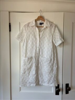 Gap Cotton Eyelet Dress with Slip - XS